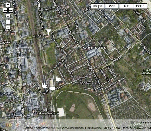 Mapa dojazdu: SWPS, ul. Polna 16/20, Sopot